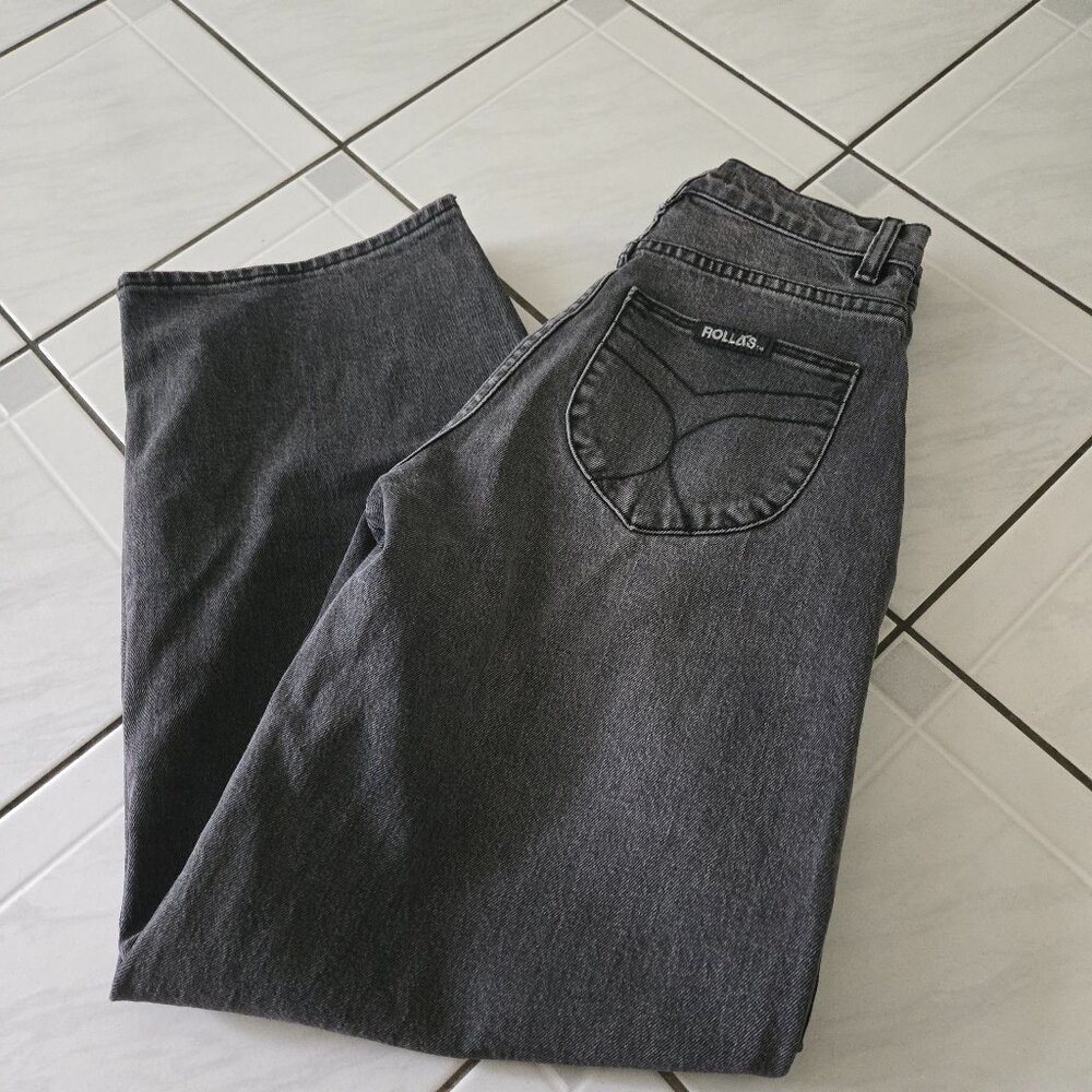 ROLLA'S Women's Wide Leg Jeans in Washed Black